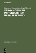 Cover: Vergangenheit in m&uuml;ndlicher &Uuml;berlieferung - De Gruyter