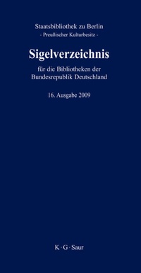 Abbildung von: Sigelverzeichnis für die Bibliotheken der Bundesrepublik Deutschland - De Gruyter Saur