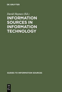 Enlarge image Cover: Information Sources in Information Technology - De Gruyter