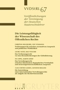 Cover: Die Leistungsf&auml;higkeit der Wissenschaft des &Ouml;ffentlichen Rechts - De Gruyter