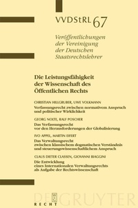 Abbildung von: Die Leistungsfähigkeit der Wissenschaft des Öffentlichen Rechts - De Gruyter