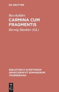 Cover: Carmina cum fragmentis - De Gruyter
