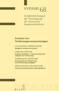 Cover: Erosion von Verfassungsvoraussetzungen - De Gruyter