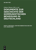 Bild: Protokoll der Reichsberatung der KPD 8./9. Januar 1946 - De Gruyter Saur