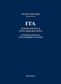 Abbildung von: ITA - De Gruyter Saur
