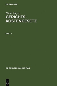 Abbildung von: Gerichtskostengesetz - De Gruyter
