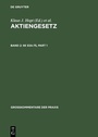 Cover: Aktiengesetz / §§ 53a-75 - De Gruyter
