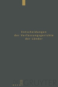 Abbildung von: Baden-Württemberg, Berlin, Brandenburg, Bremen, Hamburg, Hessen, Mecklenburg-Vorpommern, Niedersachsen, Saarland, Sachsen, Sachsen-Anhalt, Thüringen - De Gruyter