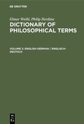 Cover: English-German / Englisch-Deutsch - De Gruyter Saur