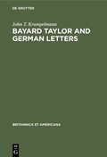 Cover: Bayard Taylor and German letters - De Gruyter Mouton