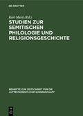 Cover: Studien zur semitischen Philologie und Religionsgeschichte - De Gruyter