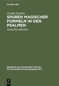 Cover: Spuren magischer Formeln in den Psalmen - De Gruyter