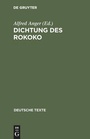 Cover: Dichtung des Rokoko - De Gruyter