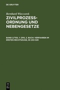 Abbildung von: ZPO, 2. Buch: Verfahren im ersten Rechtszuge, §§ 253-329 - De Gruyter