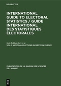 Cover: National elections in Western Europe - De Gruyter Mouton