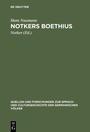 Cover: Notkers Boethius - De Gruyter