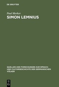 Cover: Simon Lemnius - De Gruyter