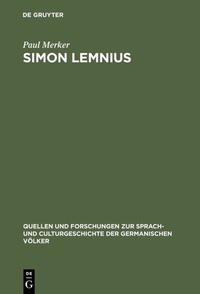 Enlarge image Cover: Simon Lemnius - De Gruyter