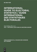 Cover: National elections in Western Europe - De Gruyter Mouton