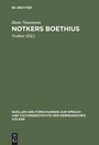 Cover: Notkers Boethius - De Gruyter
