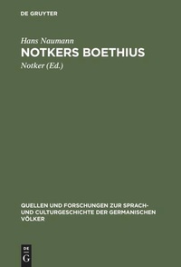 Enlarge image Cover: Notkers Boethius - De Gruyter