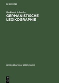 Cover: Germanistische Lexikographie - De Gruyter Mouton