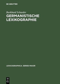 Abbildung von: Germanistische Lexikographie - De Gruyter Mouton