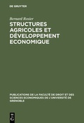 Cover: Structures agricoles et d&eacute;veloppement economique - De Gruyter Mouton
