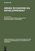 Cover: Structures agricoles et d&eacute;veloppement economique - De Gruyter Mouton