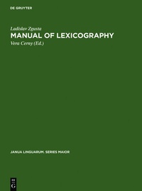 Abbildung von: Manual of lexicography - De Gruyter Mouton