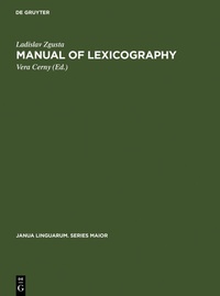 Abbildung von: Manual of lexicography - De Gruyter Mouton