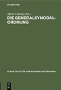 Cover: Die Generalsynodal-Ordnung - De Gruyter
