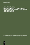 Cover: Die Generalsynodal-Ordnung - De Gruyter