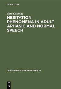 Abbildung von: Hesitation phenomena in adult aphasic and normal speech - De Gruyter Mouton
