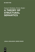 Cover: A theory of structural semantics - De Gruyter Mouton