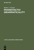 Cover: Phonotactic grammaticality - De Gruyter Mouton
