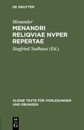 Cover: Menandri reliqviae nvper repertae - De Gruyter