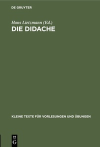 Abbildung von: Die Didache - De Gruyter