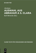 Cover: Auswahl aus Abraham a S. Clara - De Gruyter