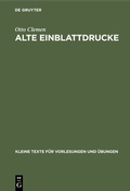 Bild: Alte Einblattdrucke - De Gruyter