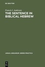 Cover: The Sentence in Biblical Hebrew - De Gruyter Mouton