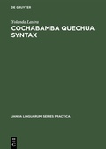 Cover: Cochabamba Quechua Syntax - De Gruyter Mouton