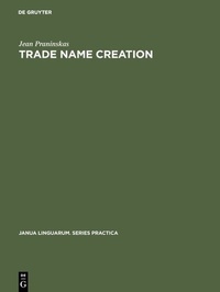 Abbildung von: Trade name creation - De Gruyter Mouton