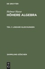 Cover: Lineare Gleichungen - De Gruyter