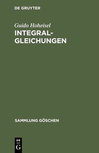 Abbildung von: Integralgleichungen - De Gruyter