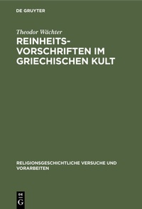 Abbildung von: Reinheitsvorschriften im griechischen Kult - De Gruyter