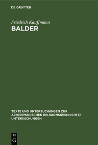 Enlarge image Cover: Balder - De Gruyter Mouton