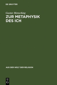 Abbildung von: Zur Metaphysik des Ich - De Gruyter