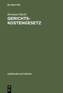 Cover: Gerichtskostengesetz - De Gruyter