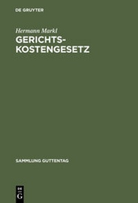 Enlarge image Cover: Gerichtskostengesetz - De Gruyter